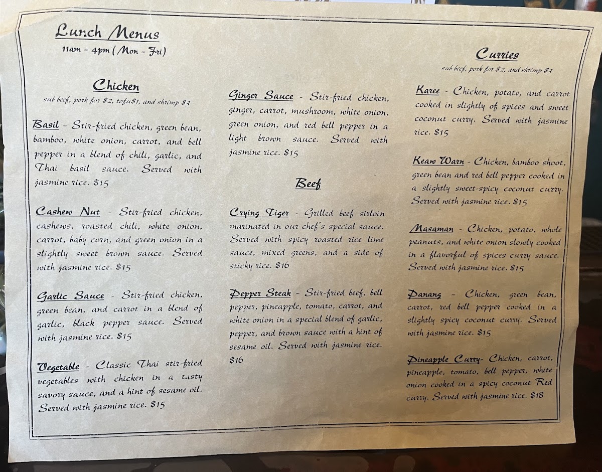 Menu Tara Thai Cuisine-2