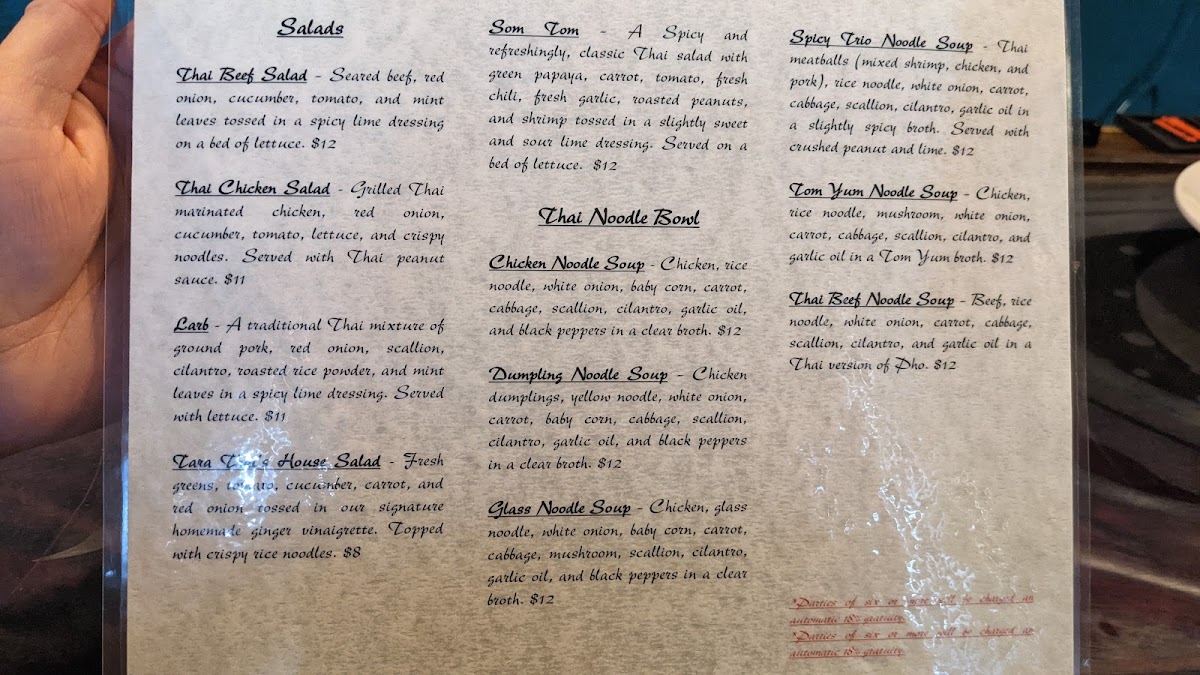 Menu Tara Thai Cuisine-6